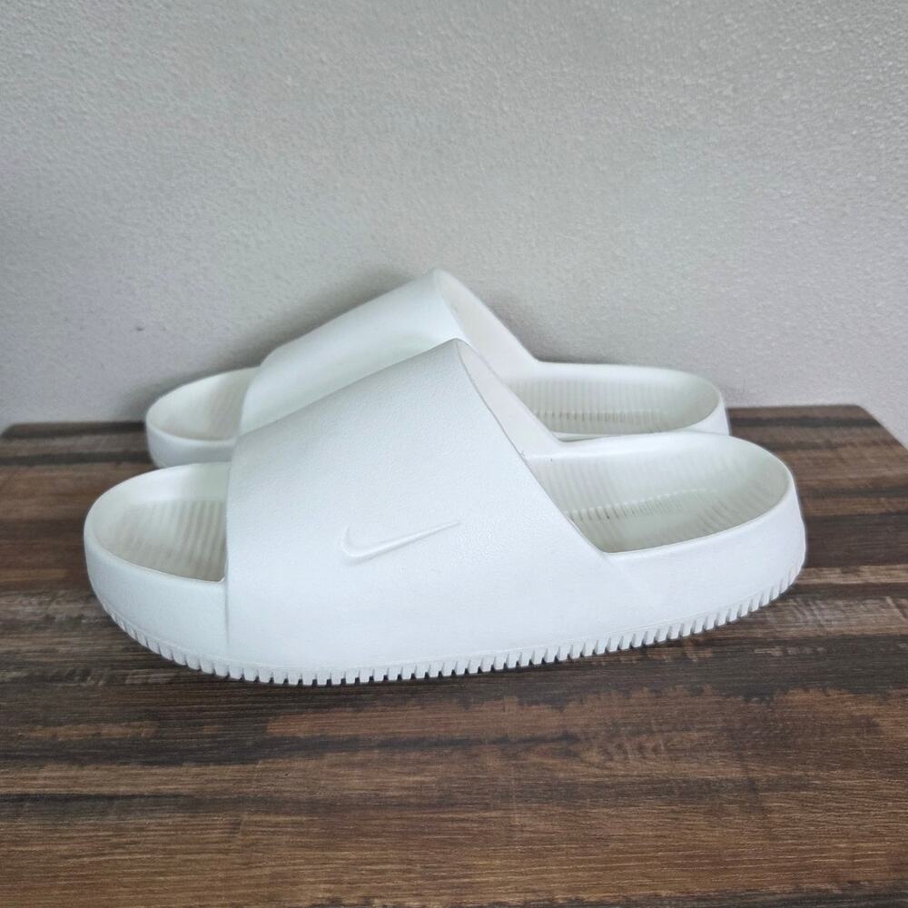 Nike Calm White Slide Sandals Size Men 7 Woman 8